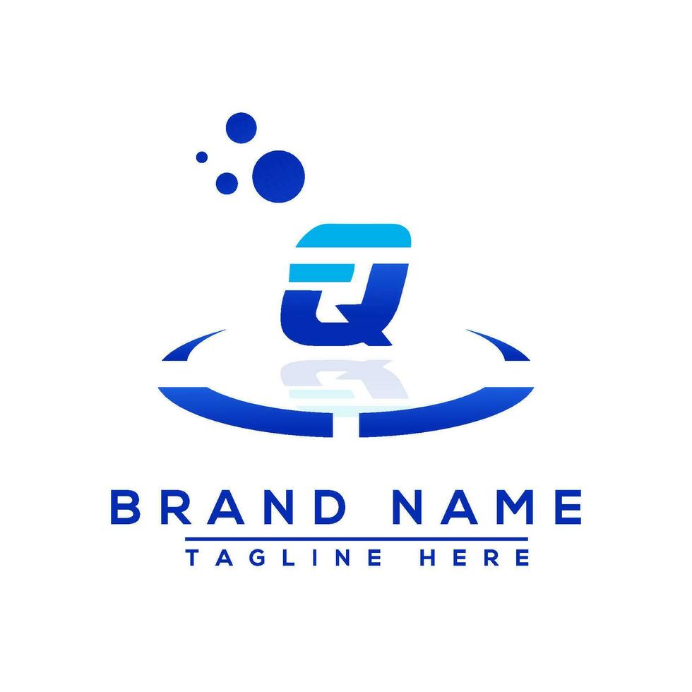 Letter FQ blue Professional logo for all kinds of business vector