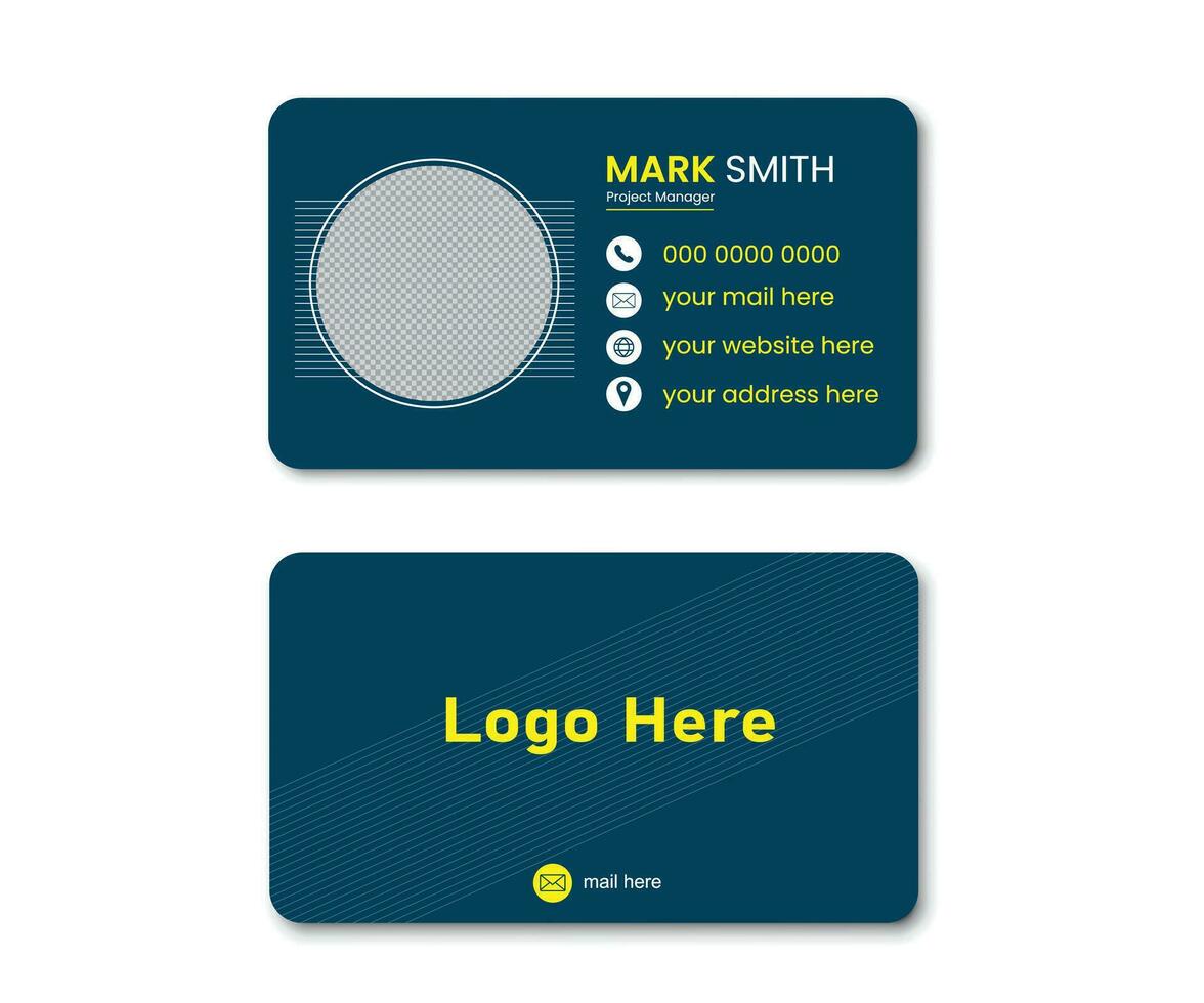 Vector professional creative business card template design