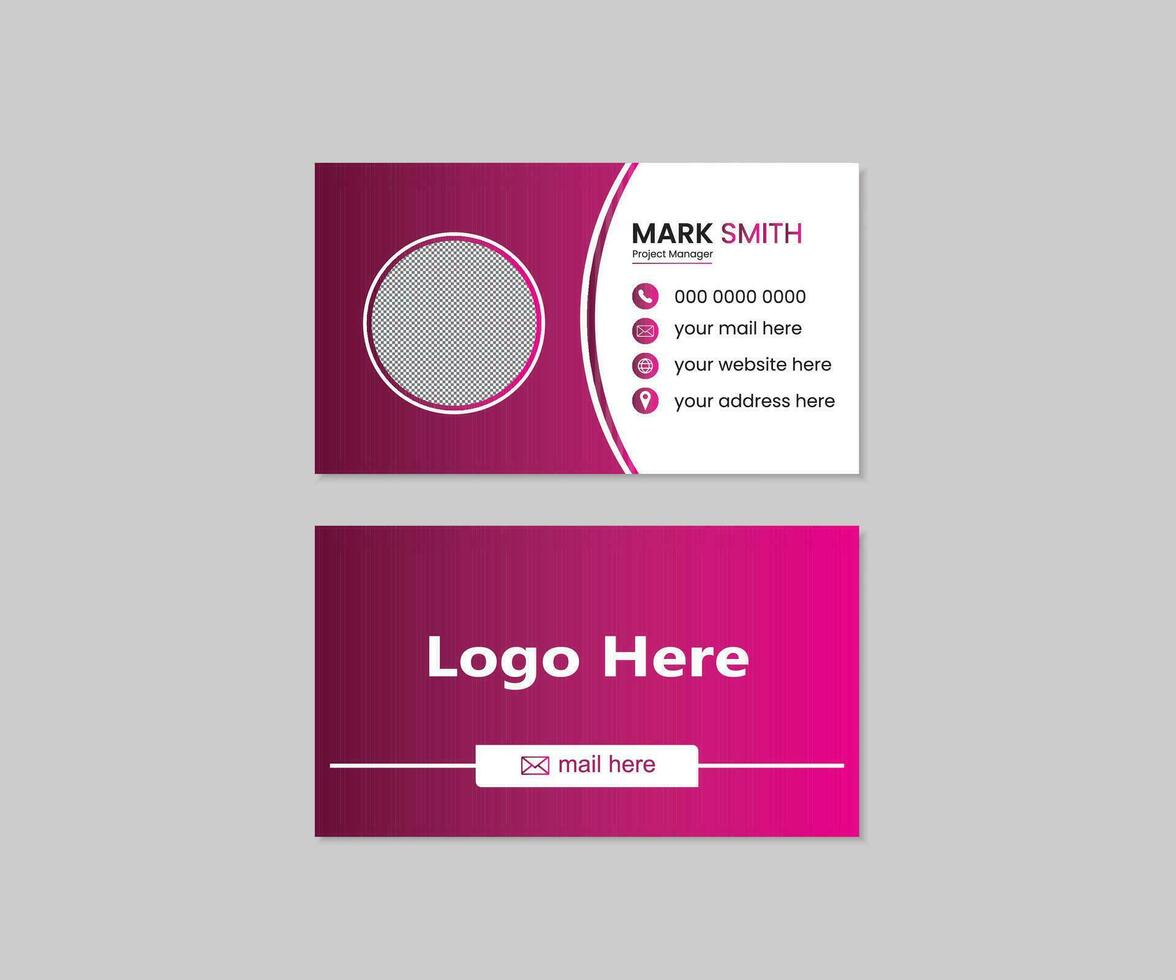 Vector professional creative business card template design