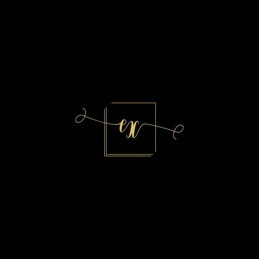 EX creative modern letters logo design template vector