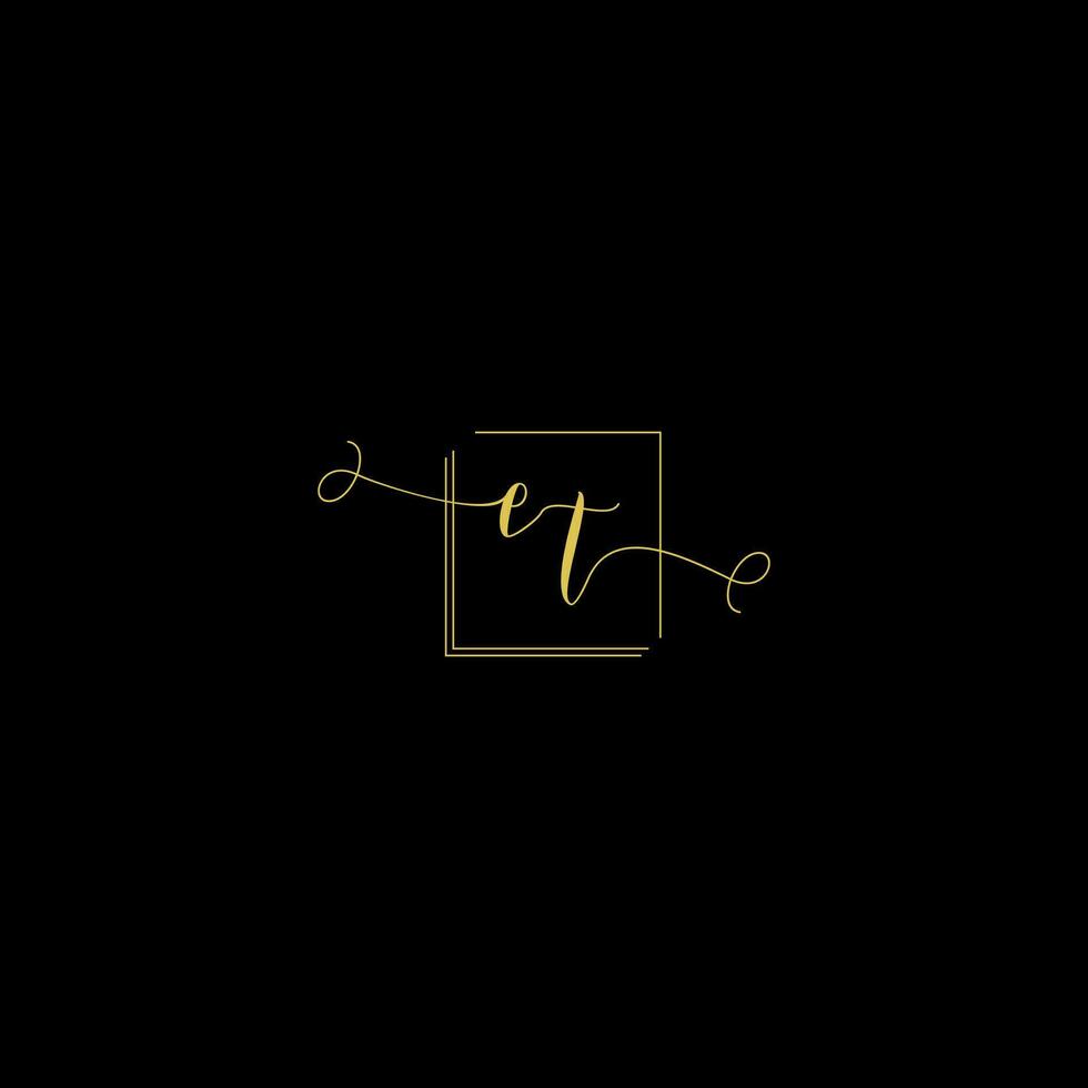 ET creative modern letters logo design template vector