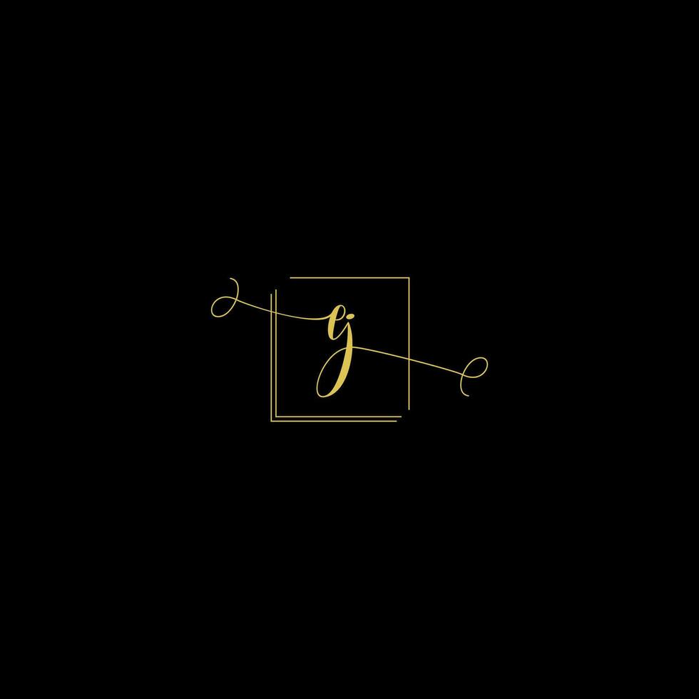 EJ creative modern letters logo design template vector