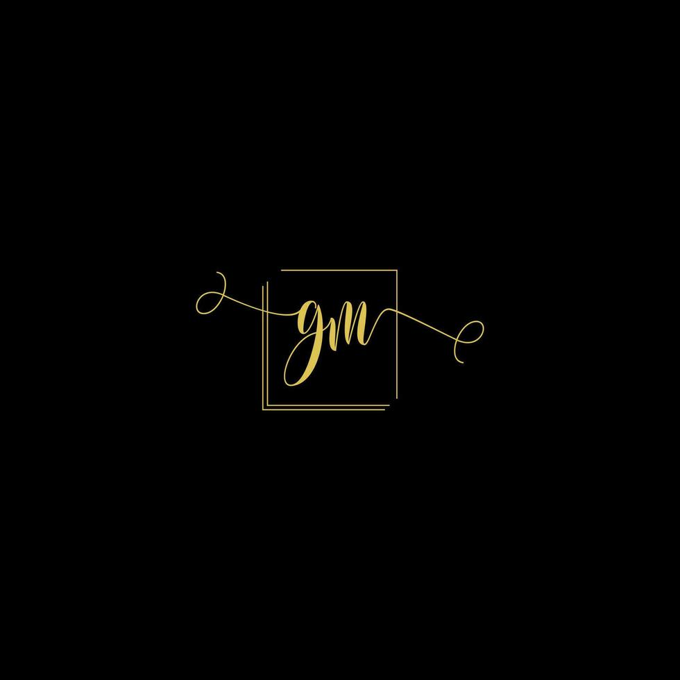 GM creative modern letters logo design template vector
