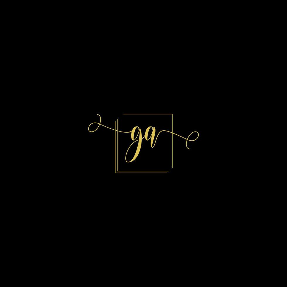 GA creative modern letters logo design template vector