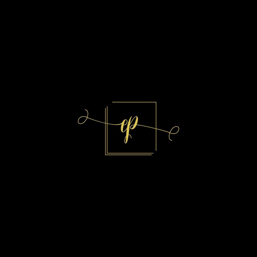 EP creative modern letters logo design template vector
