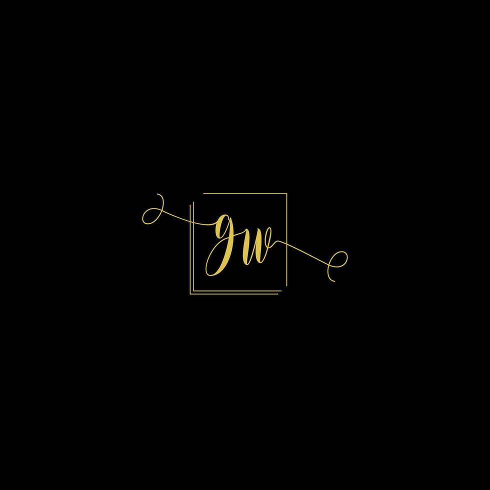 GW creative modern letters logo design template vector