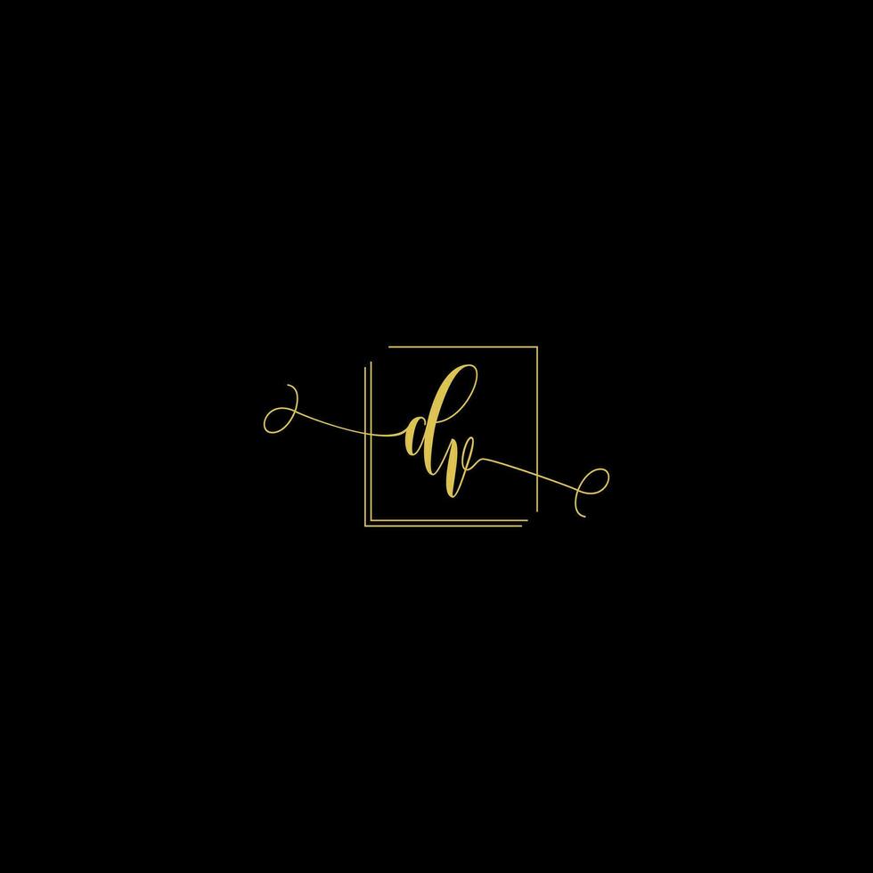 DV creative modern letters logo design template vector