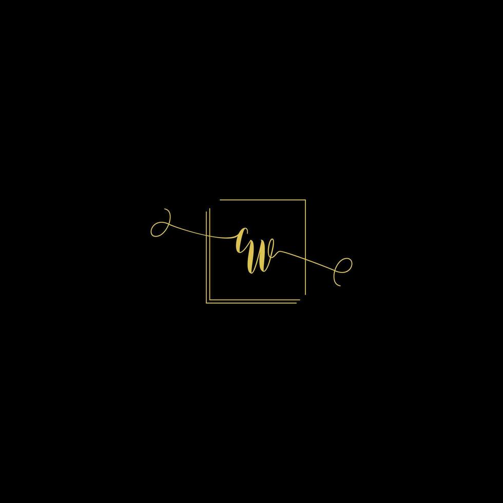 CW creative modern letters logo design template vector