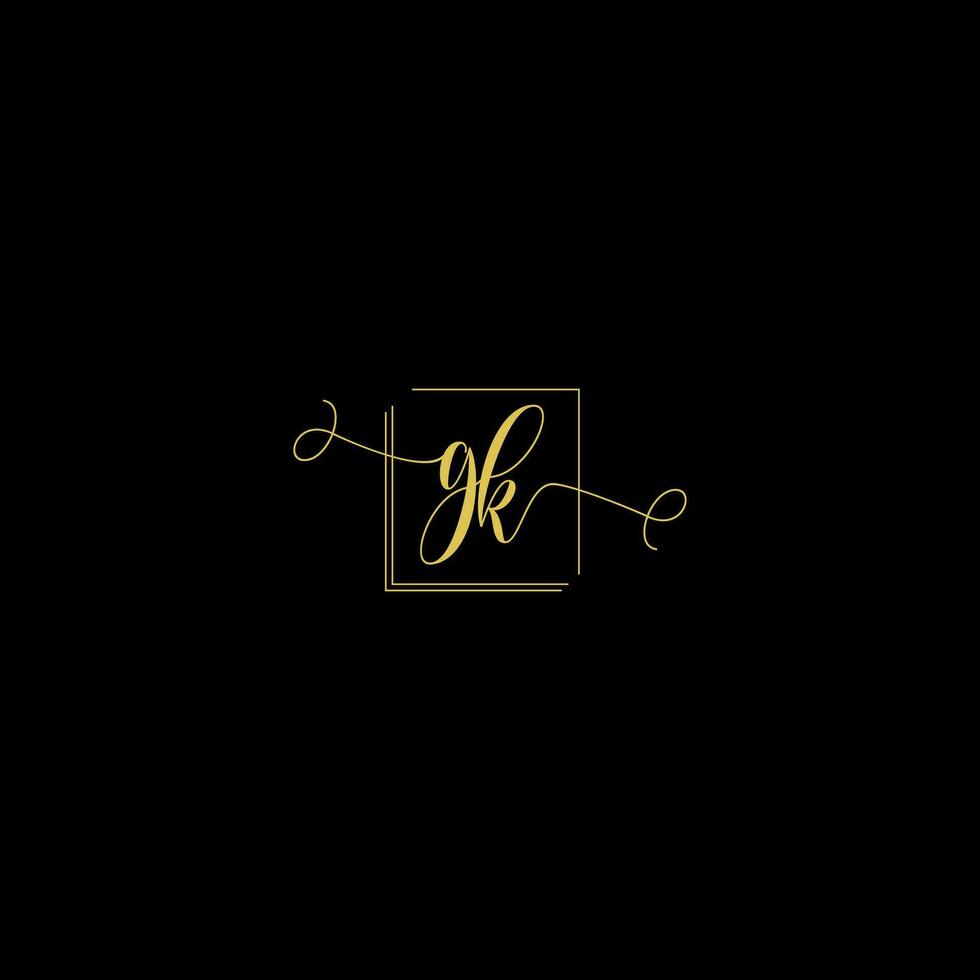 GK creative modern letters logo design template vector
