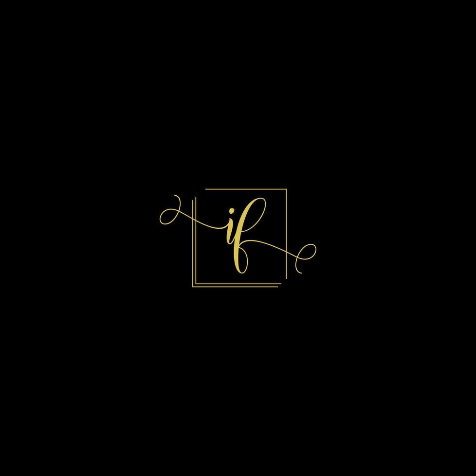 IF creative modern letters logo design template vector