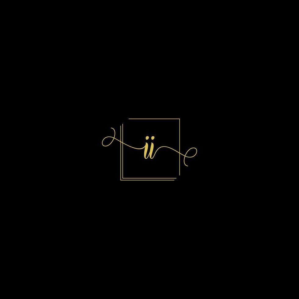 II creative modern letters logo design template vector