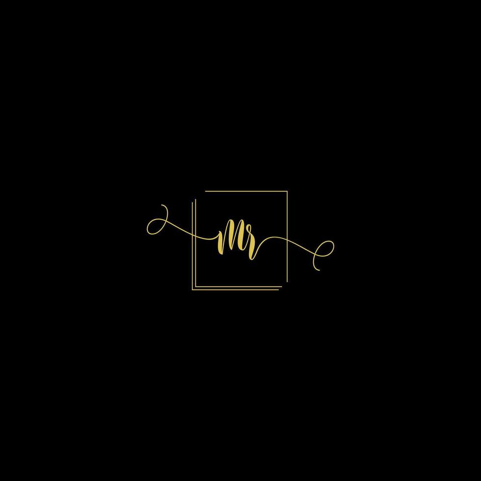 MR creative modern letters logo design template vector