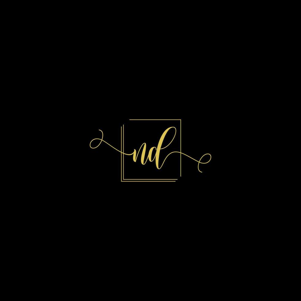ND creative modern letters logo design template vector