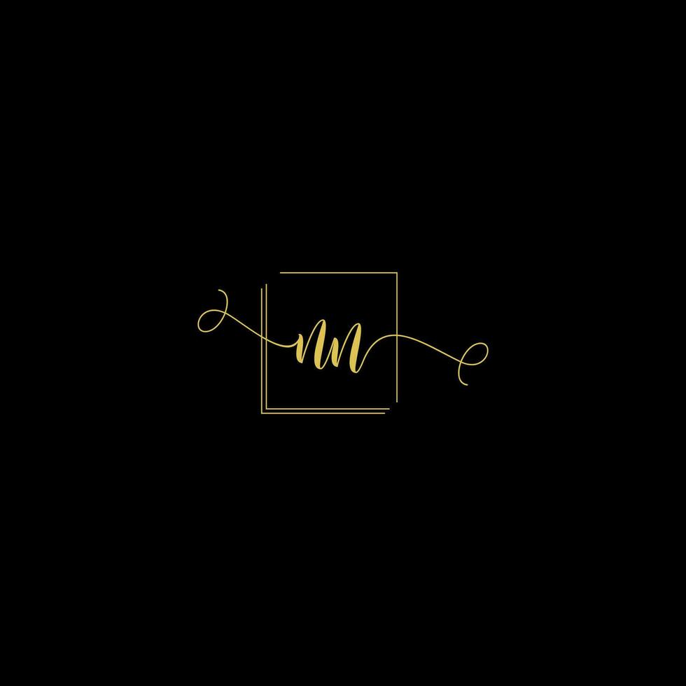NN creative modern letters logo design template vector