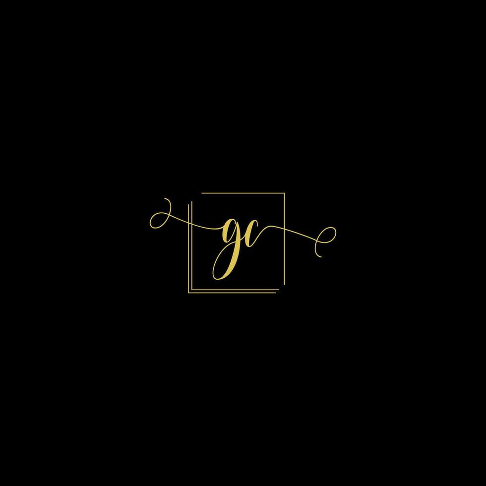 GC creative modern letters logo design template vector