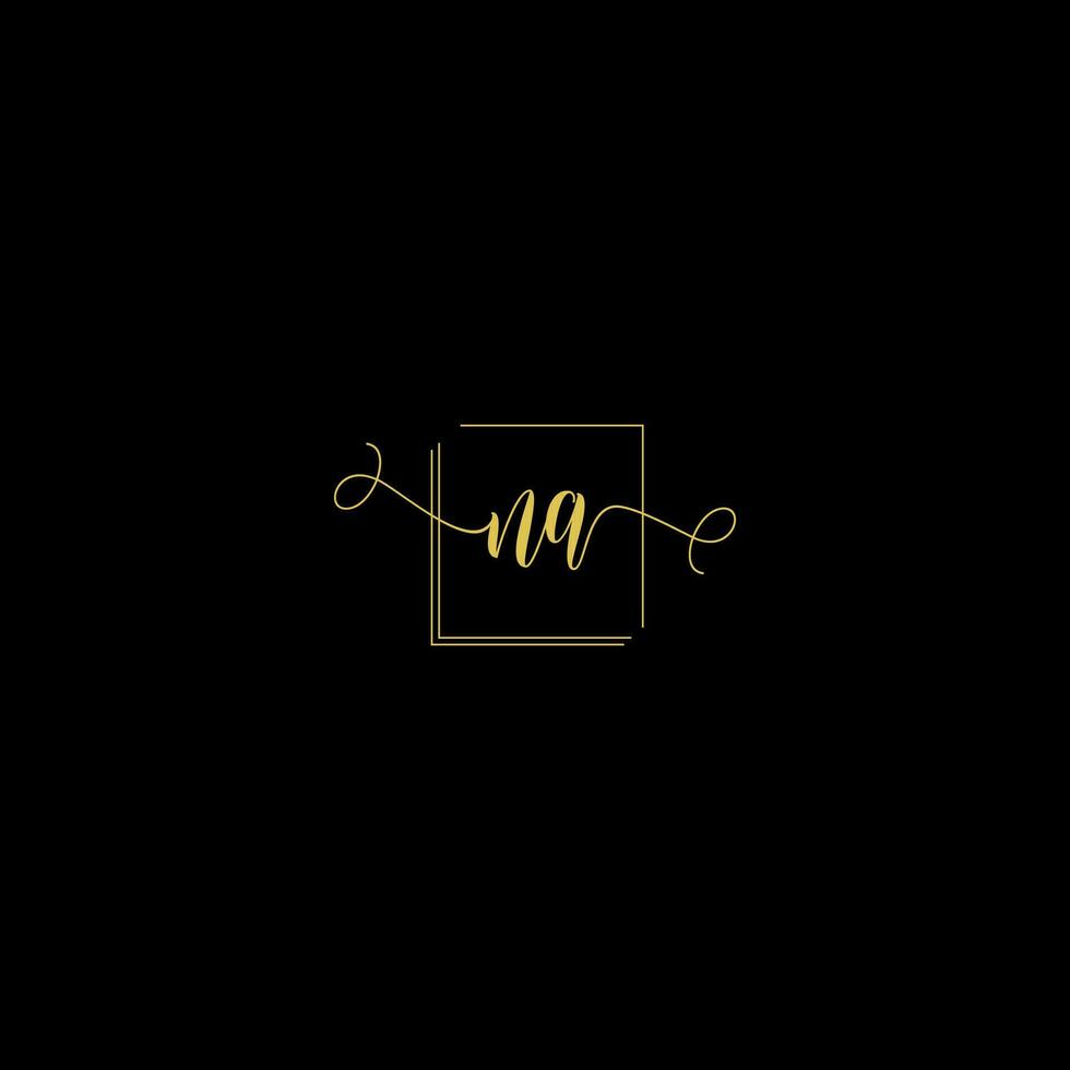NA creative modern letters logo design template vector