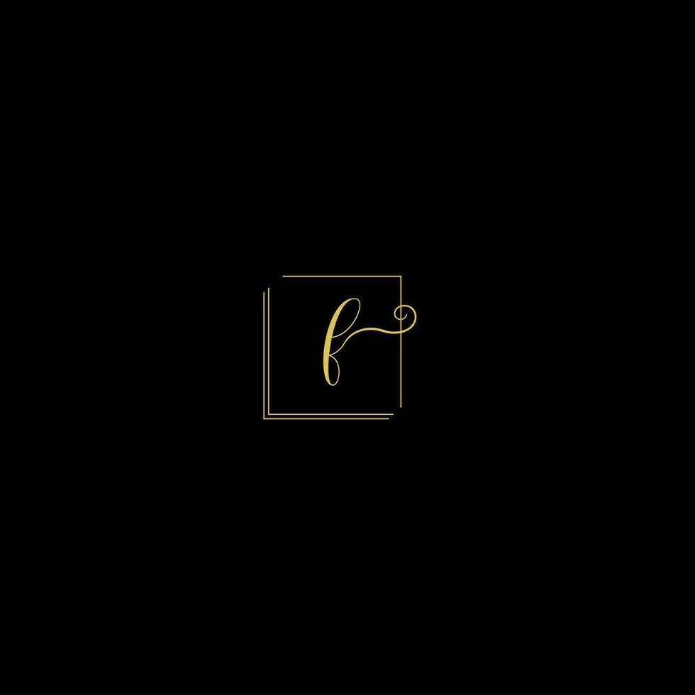 F creative modern letters logo design template vector