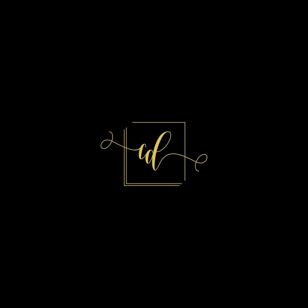 CD creative modern letters logo design template vector