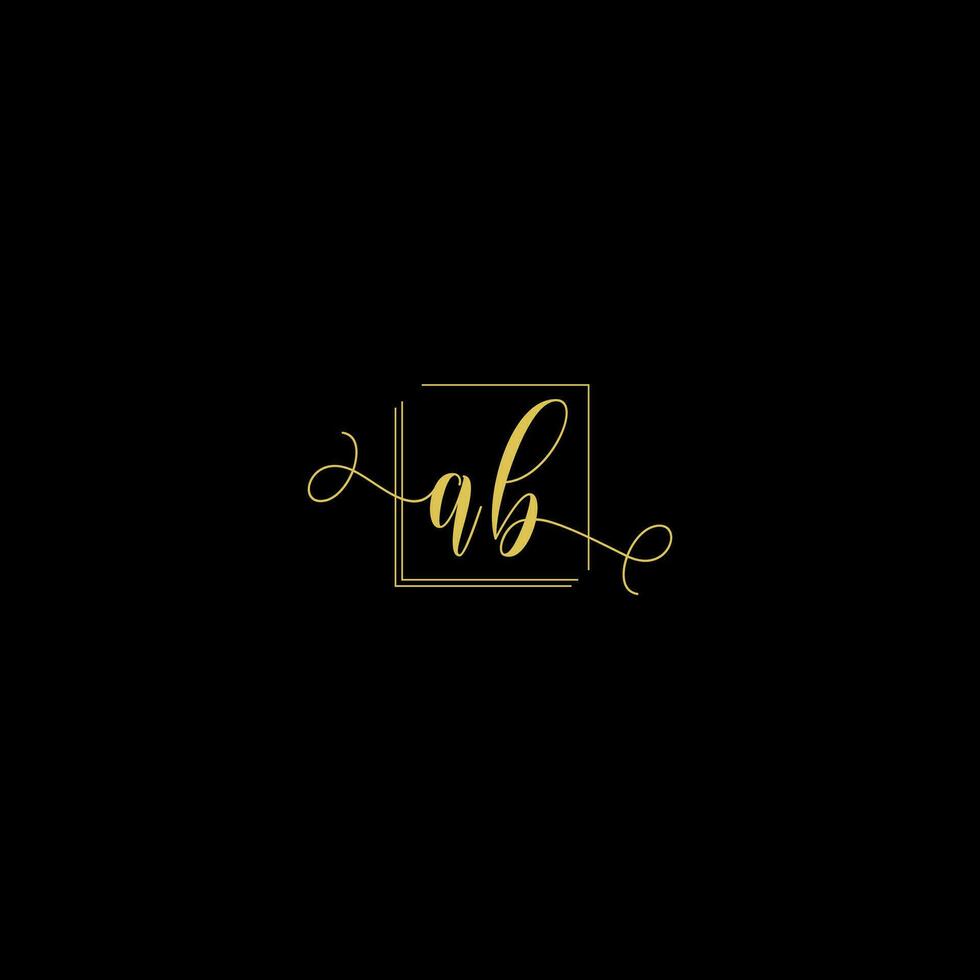 AB creative modern letters logo design template vector