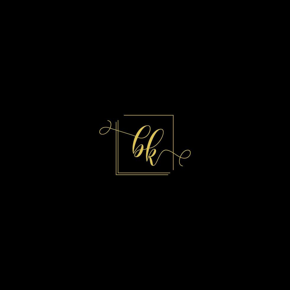 BK creative modern letters logo design template vector