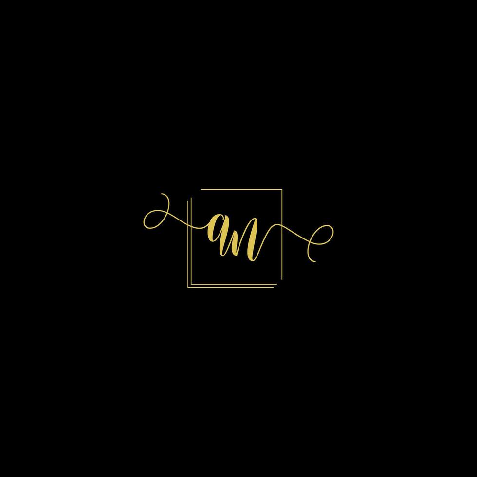 AN creative modern letters logo design template vector