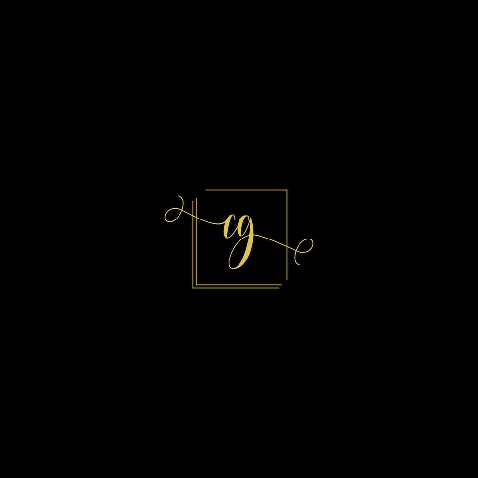 CG creative modern letters logo design template vector