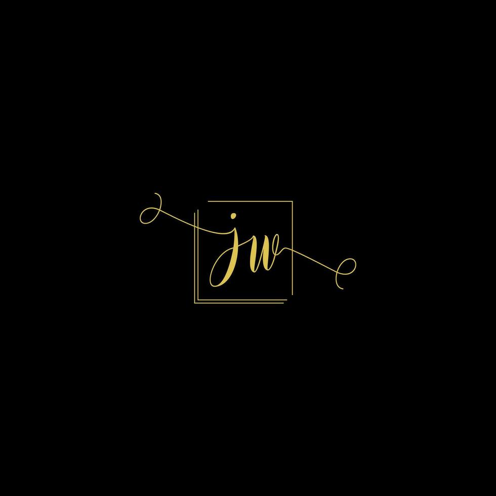 JW creative modern letters logo design template vector