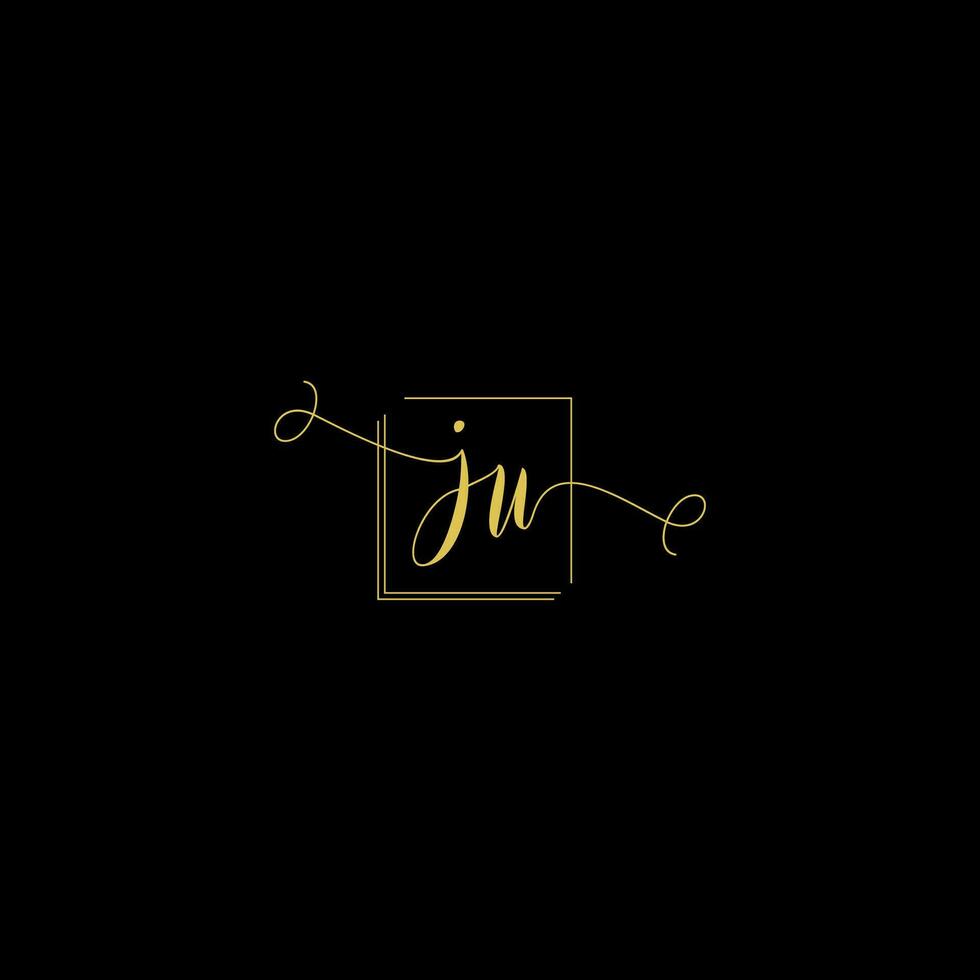 JU creative modern letters logo design template vector