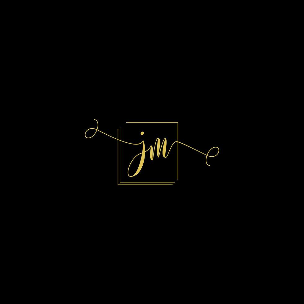 JM creative modern letters logo design template vector
