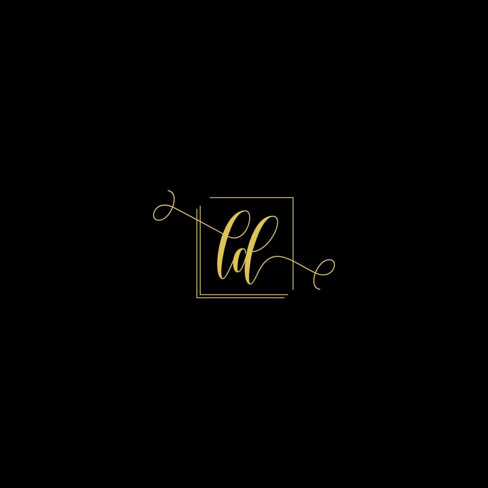 LD creative modern letters logo design template vector
