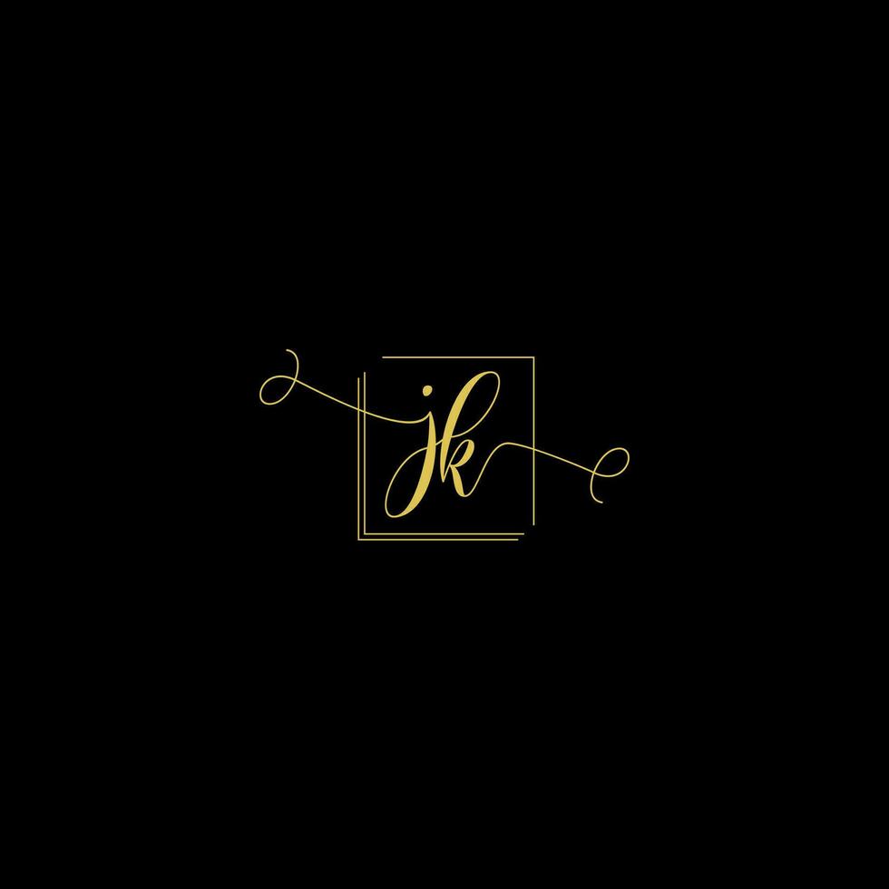 JK creative modern letters logo design template vector