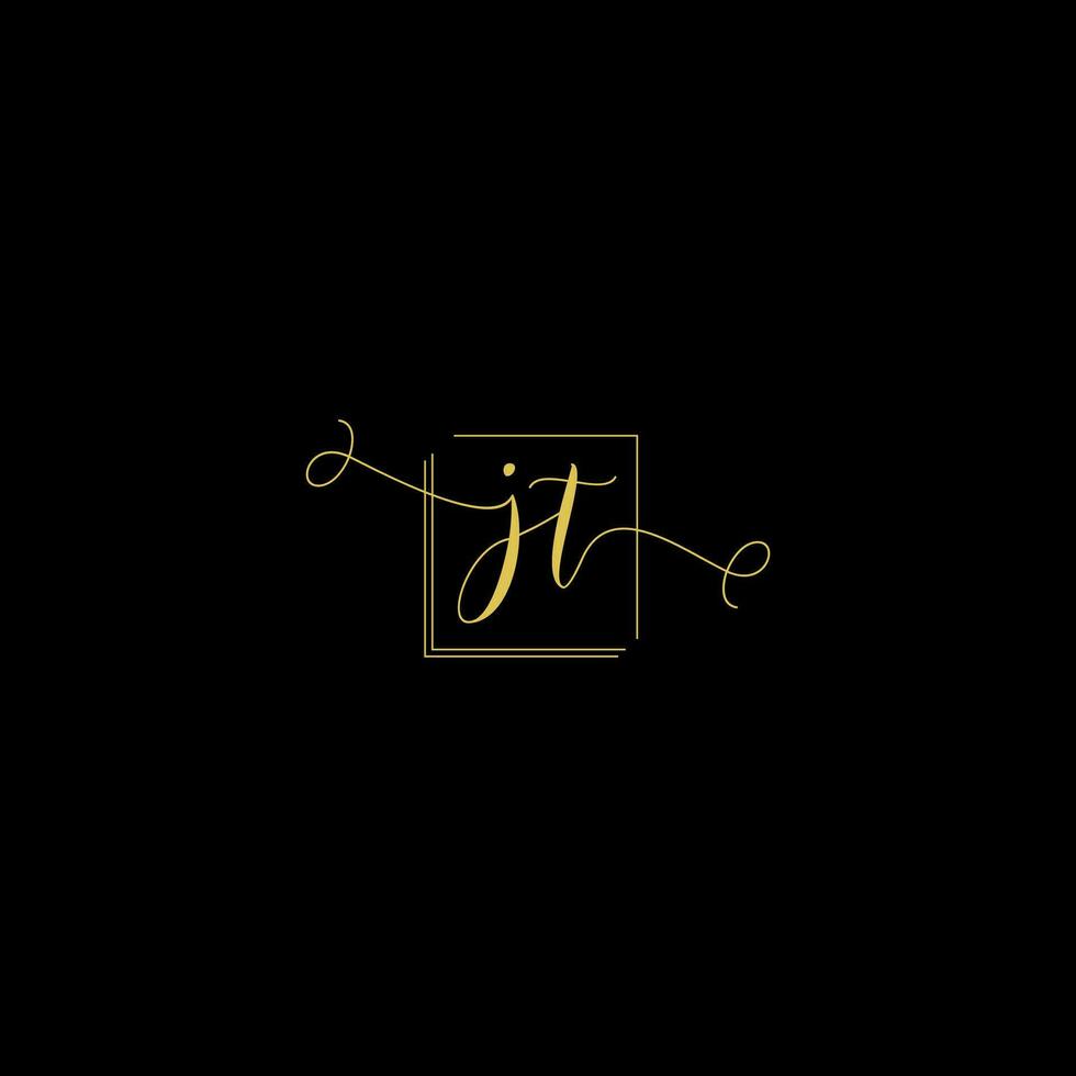 JT creative modern letters logo design template vector