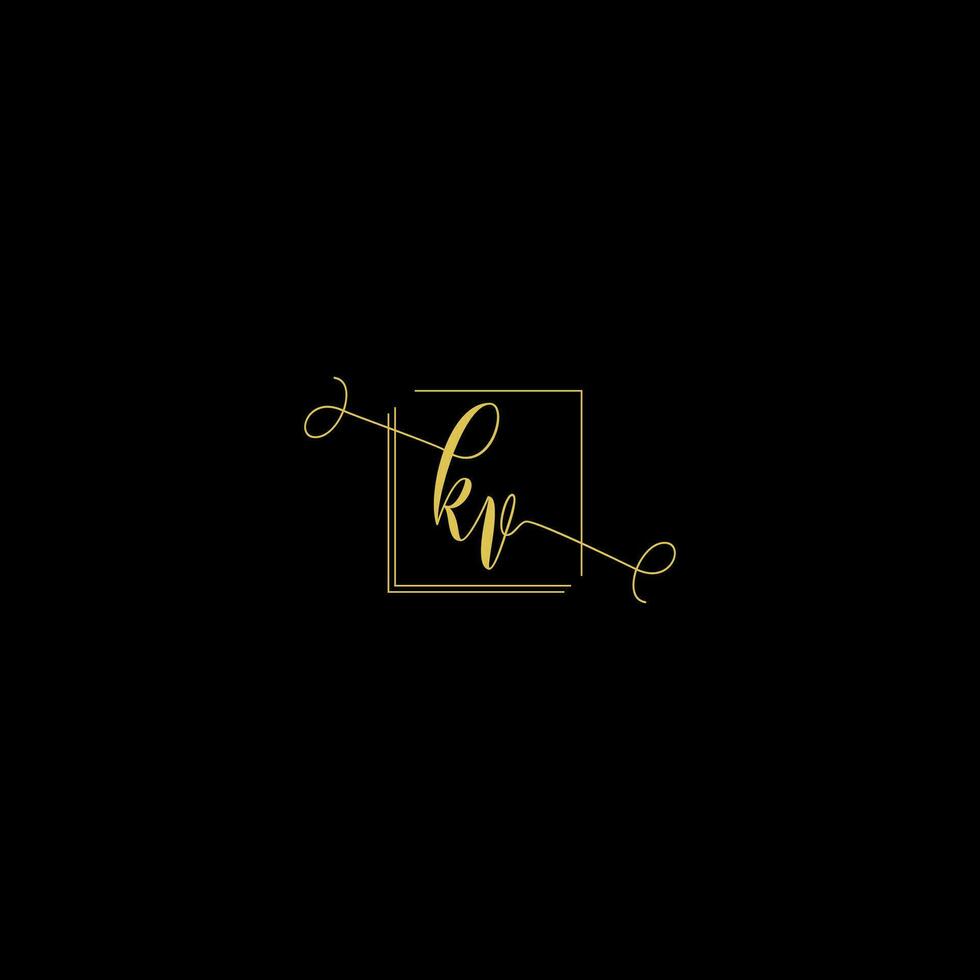 KV creative modern letters logo design template vector