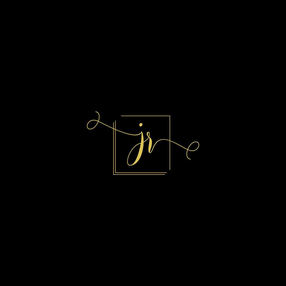 JR creative modern letters logo design template vector