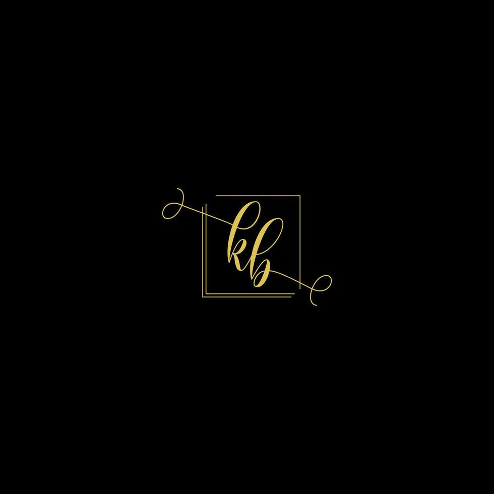 KB creative modern letters logo design template vector