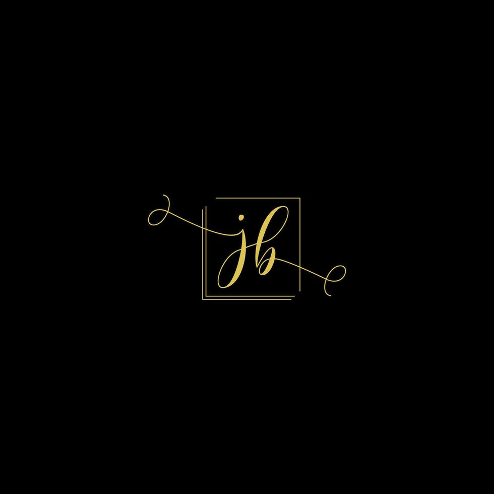 JB creative modern letters logo design template vector