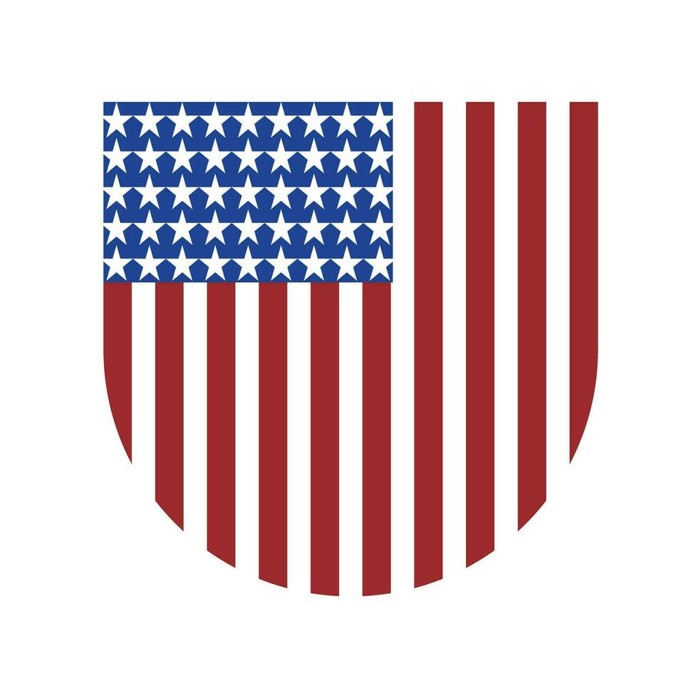 unido estados de America bandera en un blanco antecedentes. vector ilustración. diseño elementos de amor para el país, para independencia celebraciones o otro formas de nacionalidad