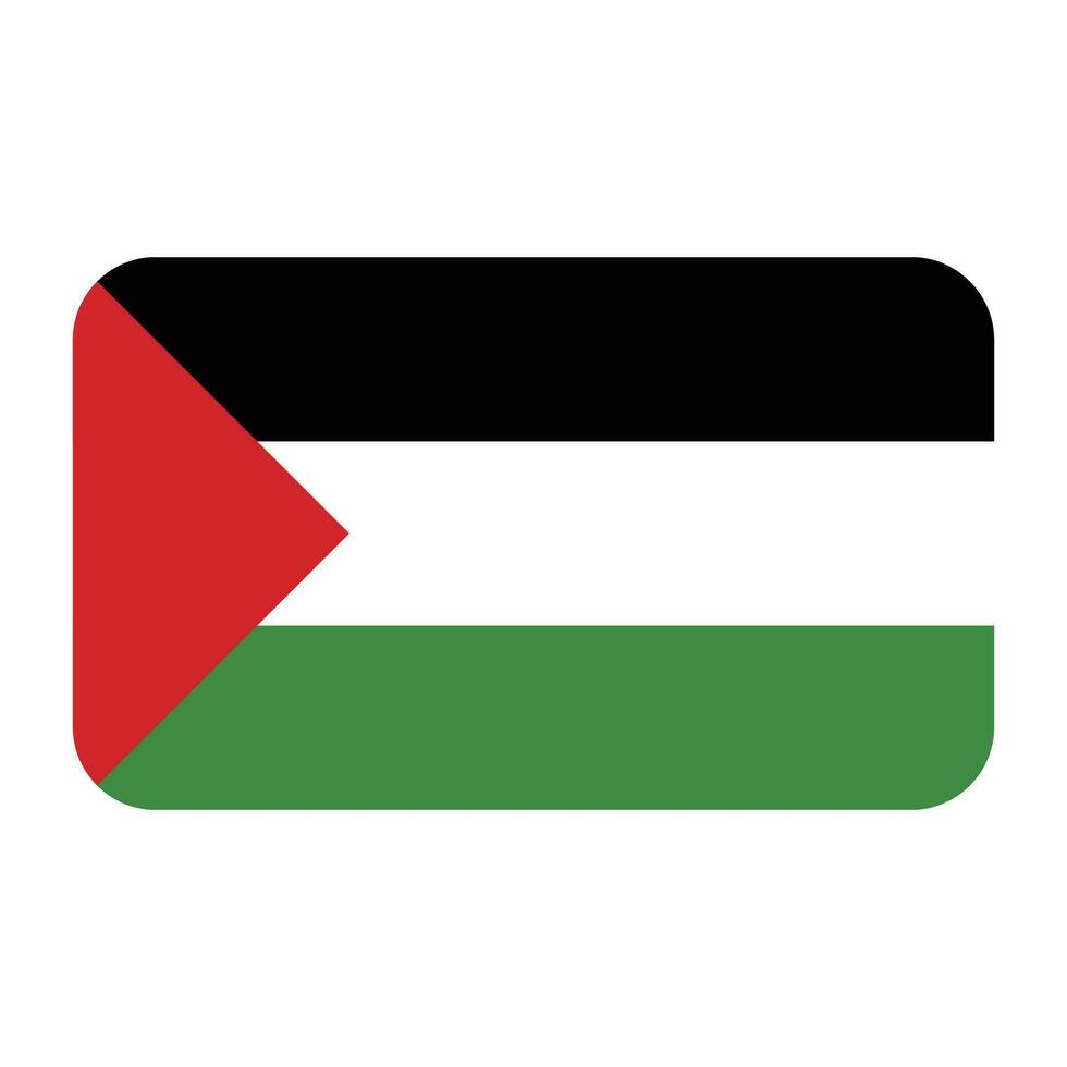 Palestine flag button on white background. Vector illustration. Eps 10. With Palestine written inside. Language selection icon based on country flag