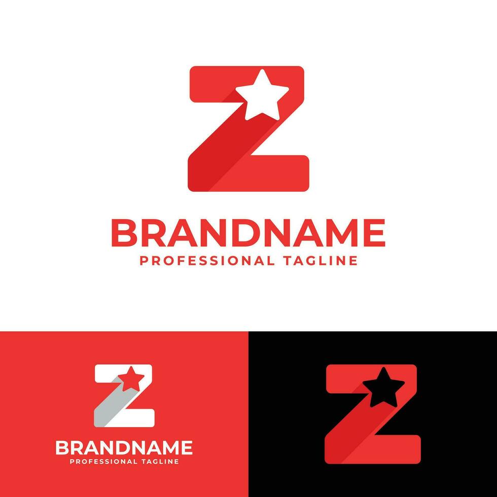 letra z estrella logo, adecuado para negocio relacionado a estrella con z inicial. vector