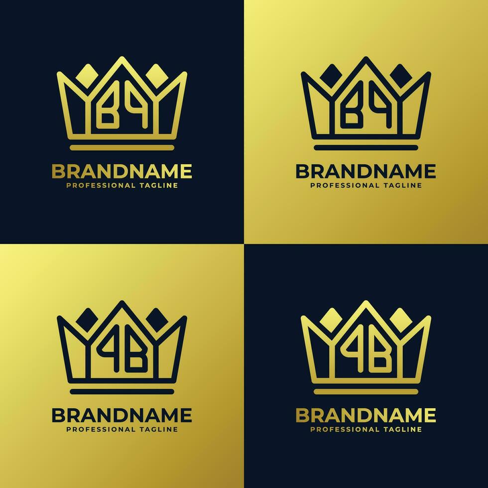 Letter BQ and QB Home King Logo Set, suitable for business with BQ or QB initials. vector