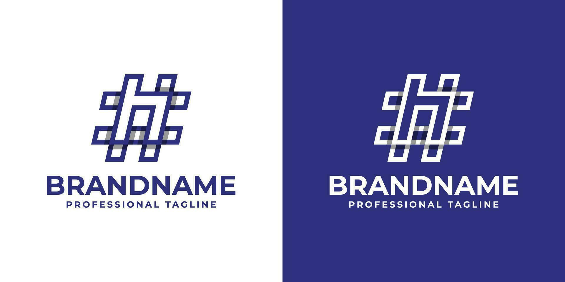 Letter H Hashtag Logo, suitable for any business with H initial. vector