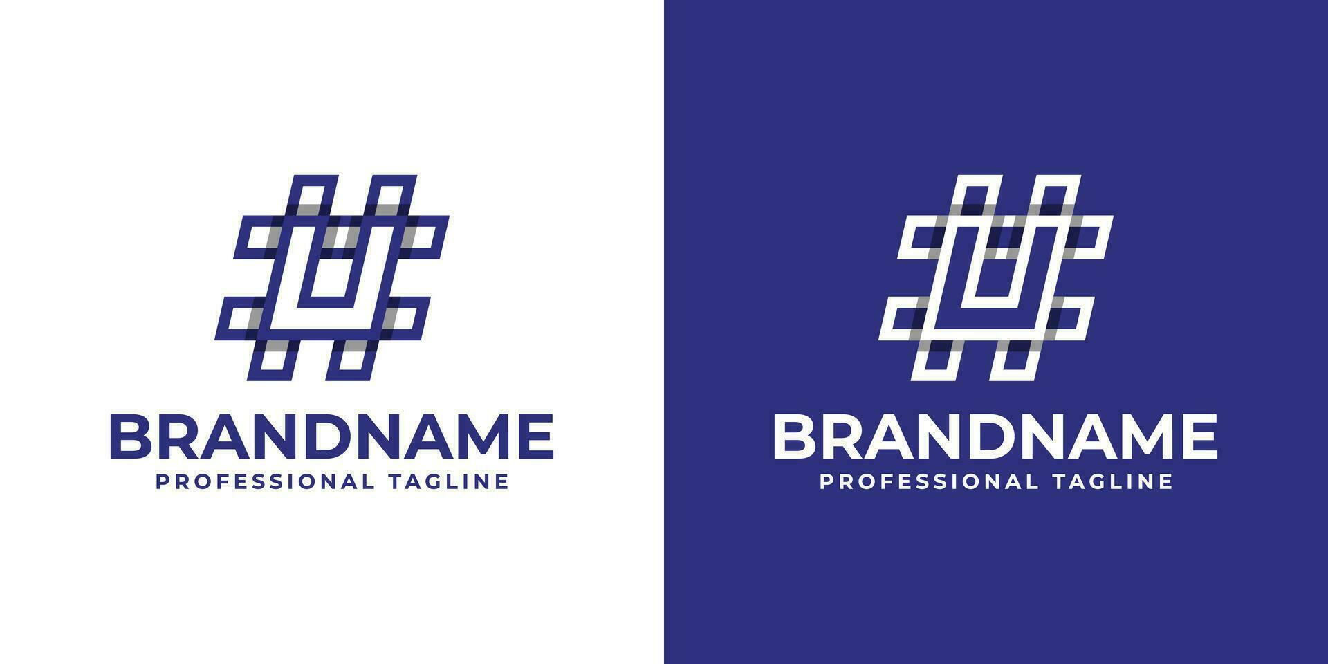 Letter U Hashtag Logo, suitable for any business with U initial. vector