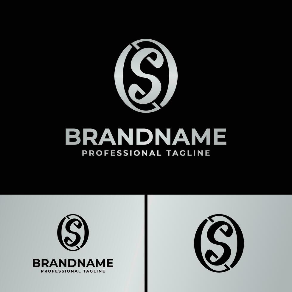 Letter OS Monogram Logo, suitable for any business with OS or SO initial. vector