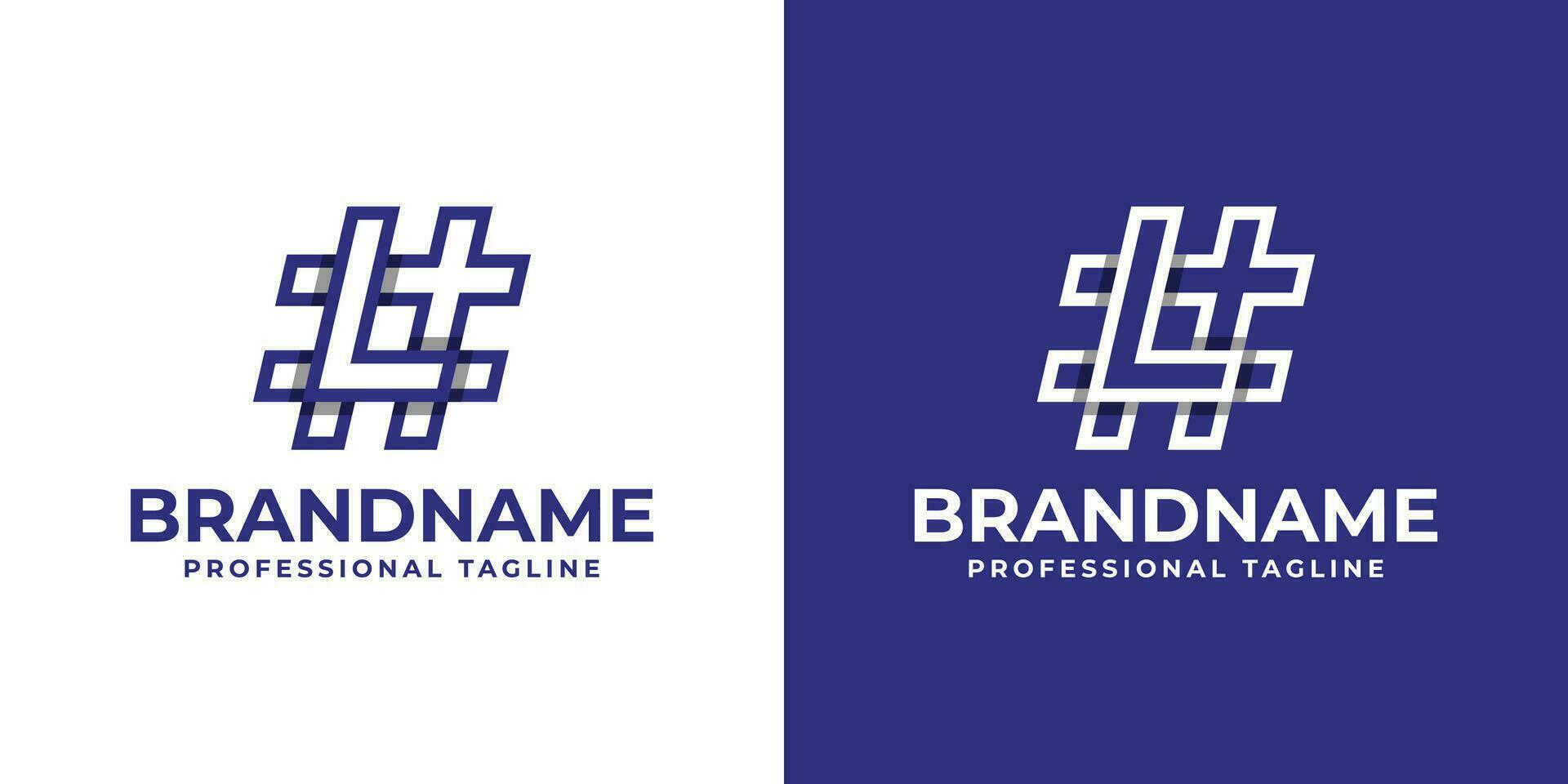 Letter L Hashtag Logo, suitable for any business with L initial. vector