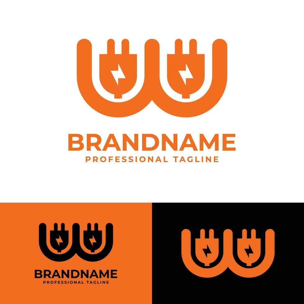 Letter W Plug Logo, suitable for any business related to Plug with W initial. vector