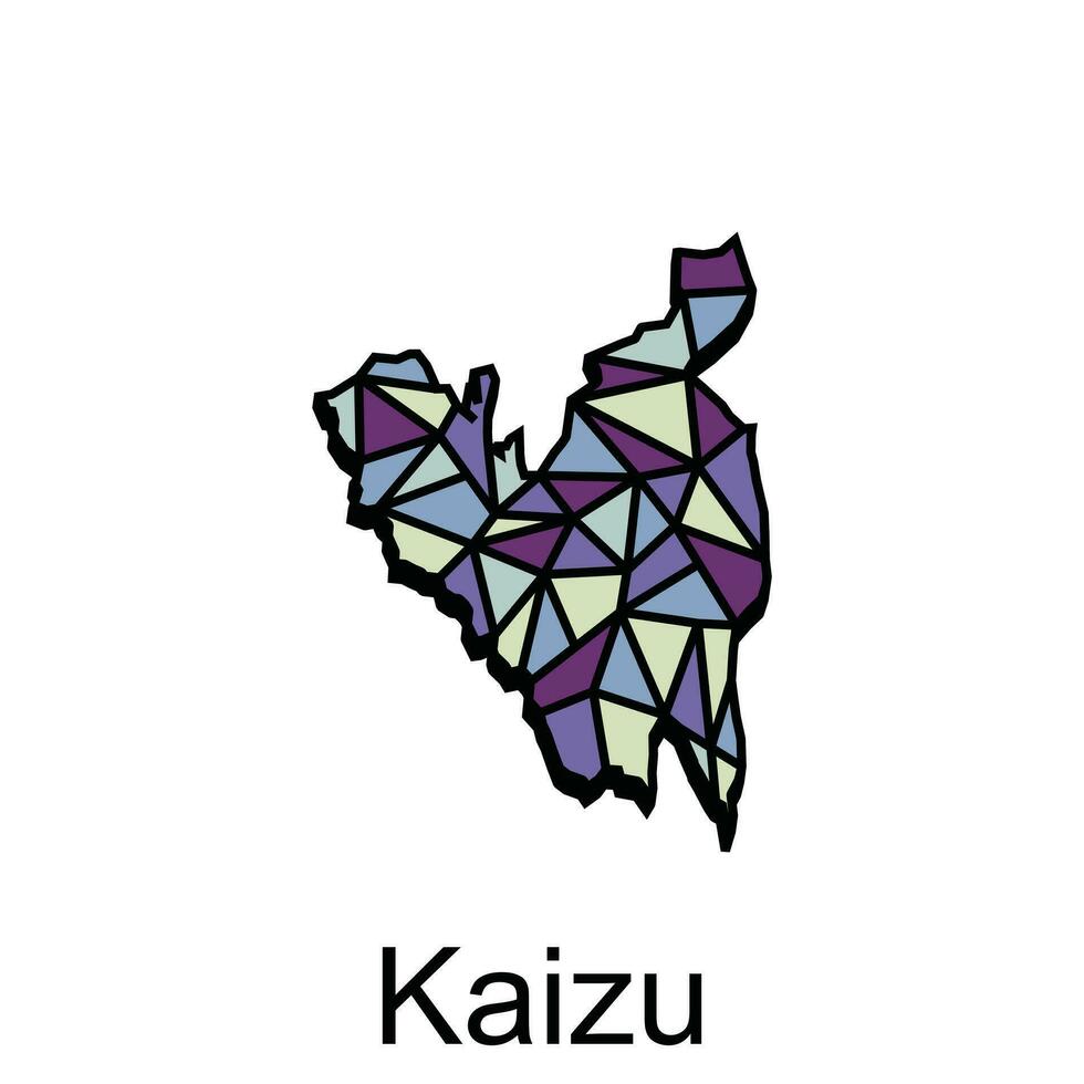 mapa ciudad de Kaizu diseño, alto detallado vector mapa - Japón vector diseño plantilla, adecuado para tu empresa