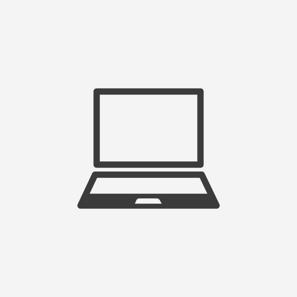 laptop, computer, technology icon vector isolated