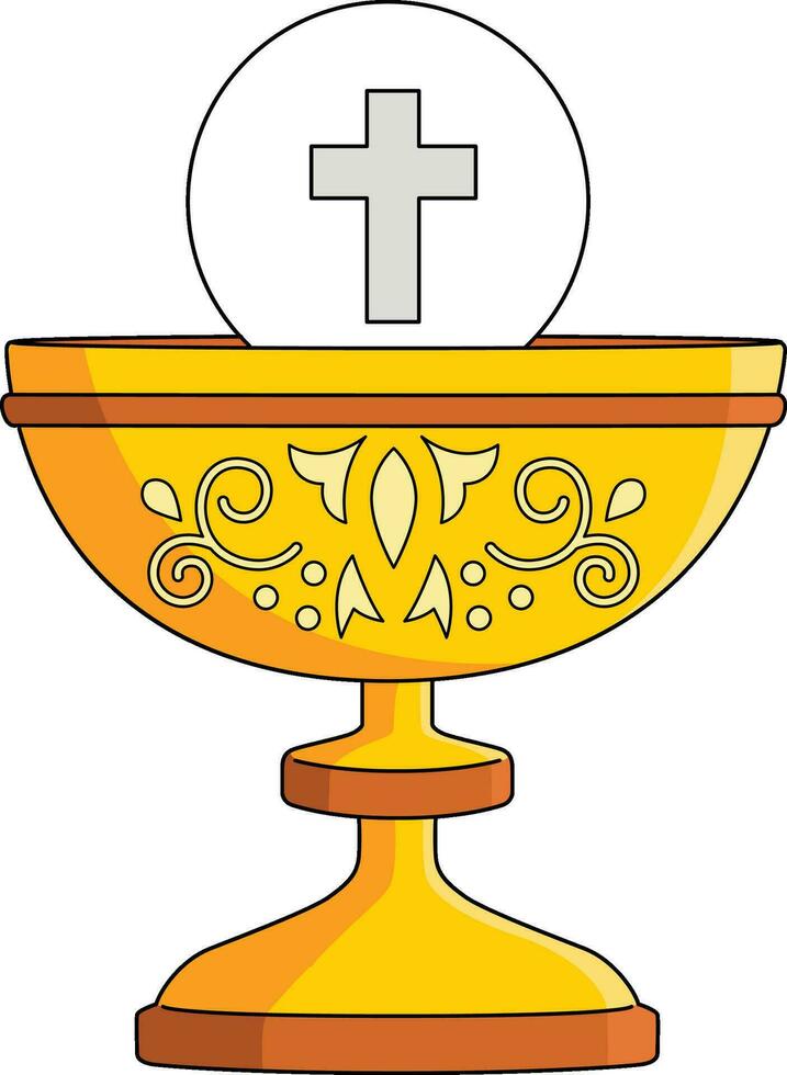 Chalice Cartoon Colored Clipart Illustration vector