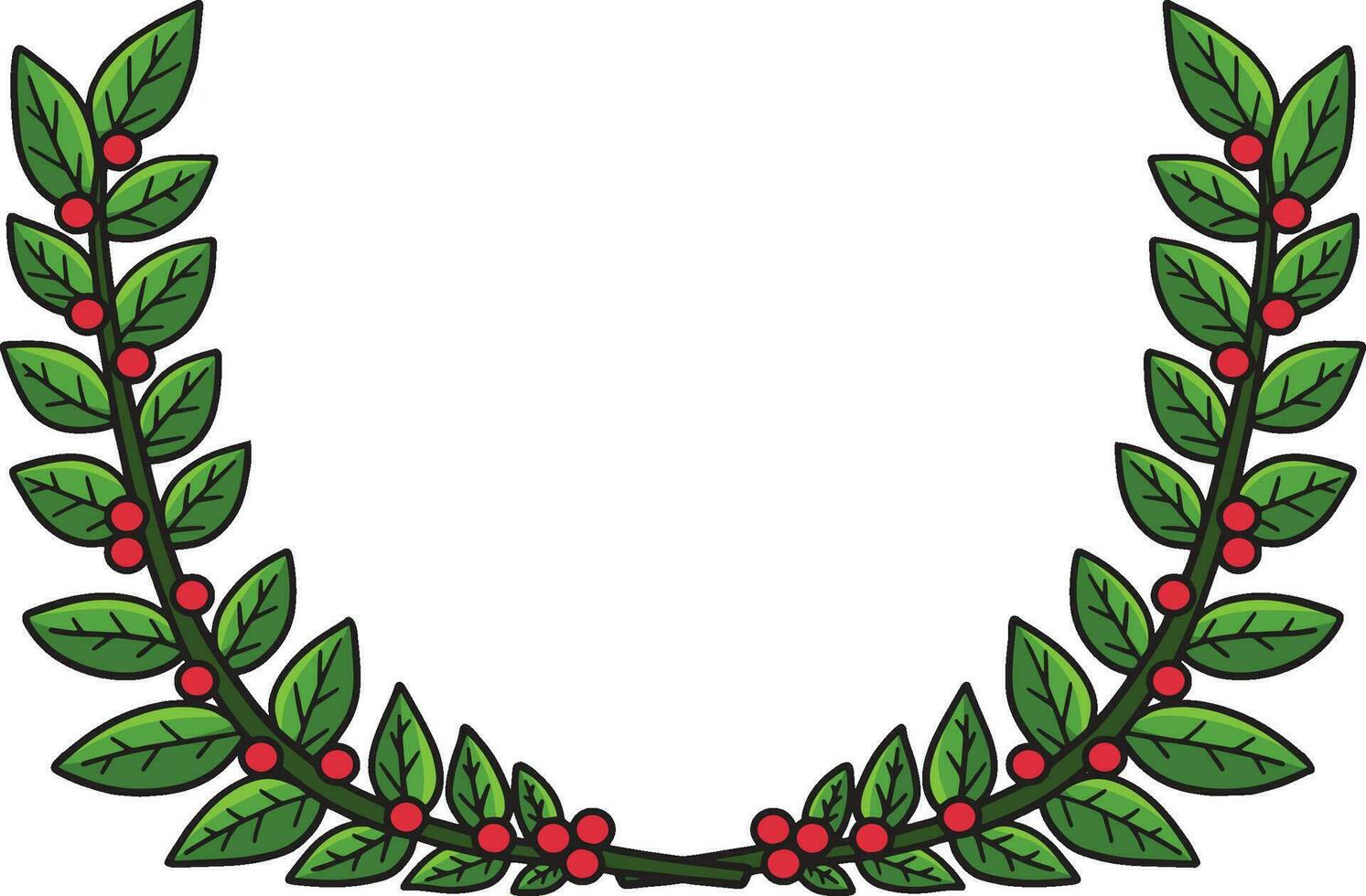 Laurel Wreath Cartoon Colored Clipart vector
