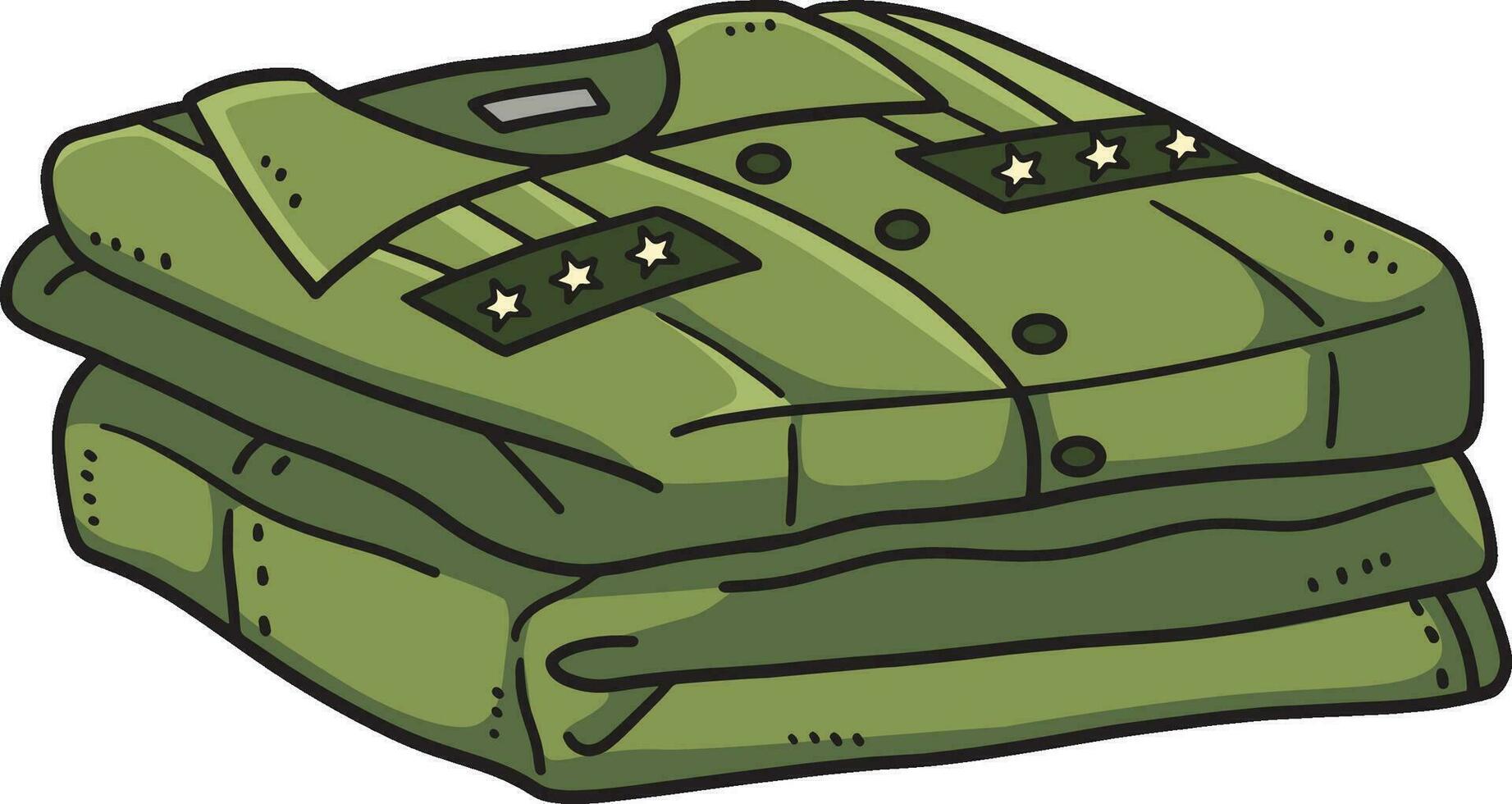 militar uniforme dibujos animados de colores clipart yo vector